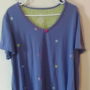 Simply Basic Floral Purple 2X Nightie